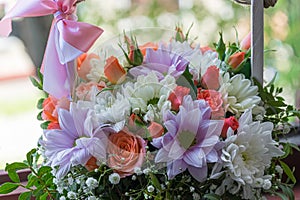 flower arrangement close up, floral background. Floristics