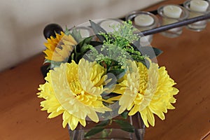 Flower Arrangement on the end table