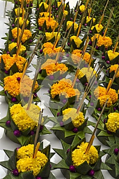 Flower arrangement for Loi Krathong festival