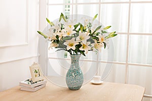 Flower Arrangement On table office desk