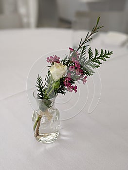 Flower arrangement table setting