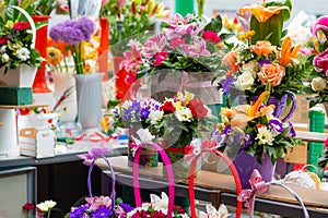 Flower arrangements on the marketplace