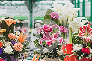 Flower arrangements on the marketplace