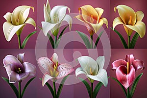 flower art collections at your wall
