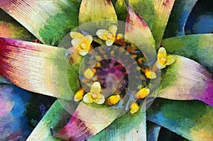 Flower background, Art element. Watercolor.