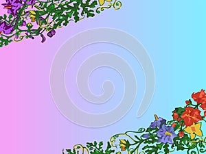 Flower, background, floral, pattern, illustration, nature, leaf, design, spring, summer, plant, decoration, cartoon, seamless, but