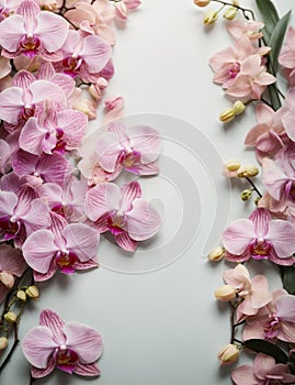 Flower Background - Soft purple Orchid open space