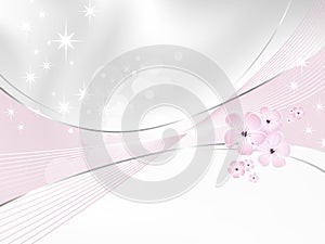 Flower background - white and pink floral design