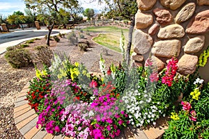 Flower Bed Entry To Gated Community
