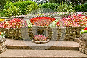 Flower beds and pathways around Stapenhill Gardens Staffordshire