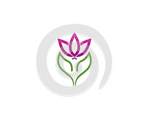 Flower beuty spa logo template