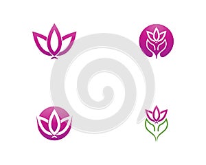 Flower beuty spa logo template