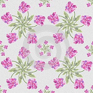 Flower blossoms bouquets seamless wall paper hand painted water color illustration on a white background