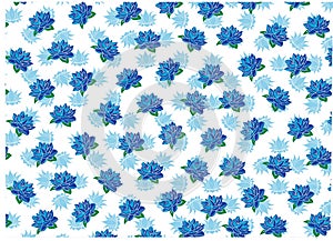 flower blue all over print vector art