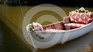 Flower boat decorative wedding entourage