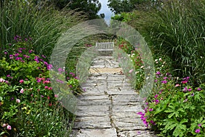 Flower Borders, Tintinhull Garden, Somerset, England, UK