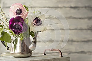 Flower bouquet with anemones