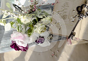 Flower bouquet with anemones