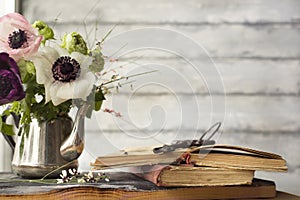 Flower bouquet with anemones