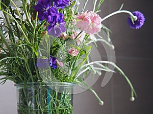 Flower bouquet in bathroom