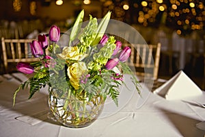 Flower bouquet centerpiece photo