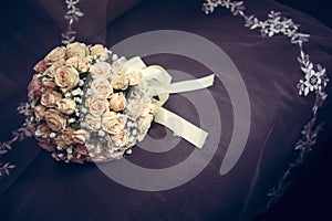 Flower, bouquet, love, day, valentine, marriage, background, hymeneal, rings, decoration, concept, holiday, object, celebration, c