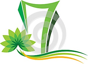 Flower building logo