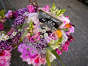 Flower bunches in floristry photo