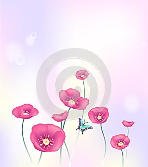 Flower and butterfly