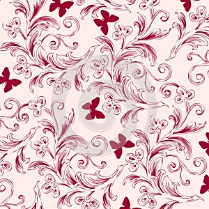 Flower butterfly background pattern abstarct