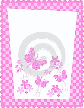 flower and butterfly card