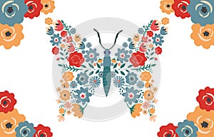 Flower butterfly concept
