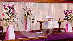 Flower & candle used for a funeral