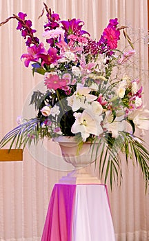 Flower & candle used for a funeral