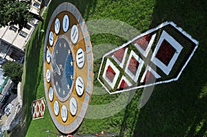 Flower clock in the center of Kyiv