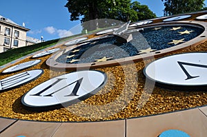 Flower clock in the center of Kyiv