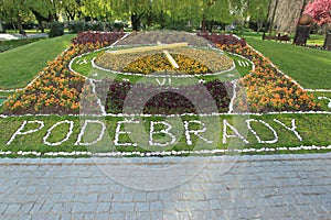 Flower clock in Podebrady