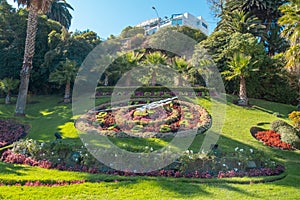 Flower clock or Reloj de Flores in Vina del Mar, Chile