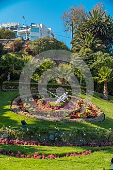 Flower clock or Reloj de Flores in Vina del Mar, Chile