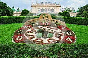 Flower clock in Vienna