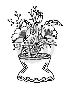 Flower coloring page design,easy coloring page design, flower doodle , flower line art design, flower doodle.