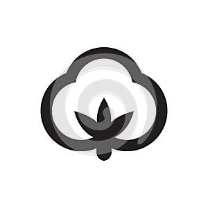 Flower cotton icon symbol vector