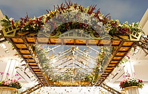 Flower decoration during famous Macy`s Annual Flower Show at the Macy`s Herald Square