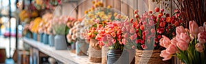 Flower Decoration for Special Occasions - Beautiful Blumen Dekoration for Weddings, Parties, and Events - Stock Photo. photo