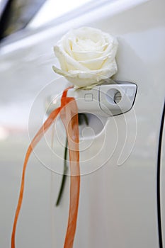 Flower decoration wedding car