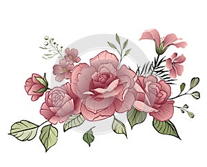 Flower Design elements. Elegant card