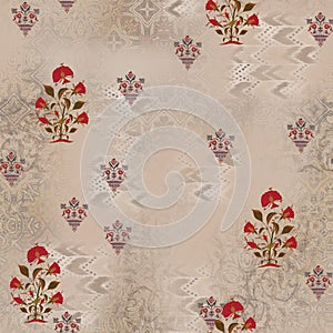 Flower digital print pattern background
