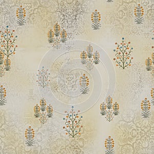 Flower digital print pattern background