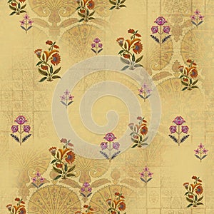 Flower digital print pattern background