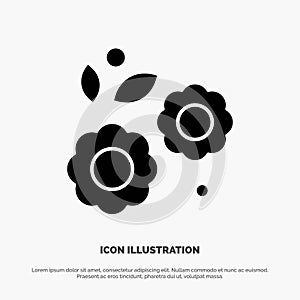 Flower, Easter, Nature, Spring solid Glyph Icon vector